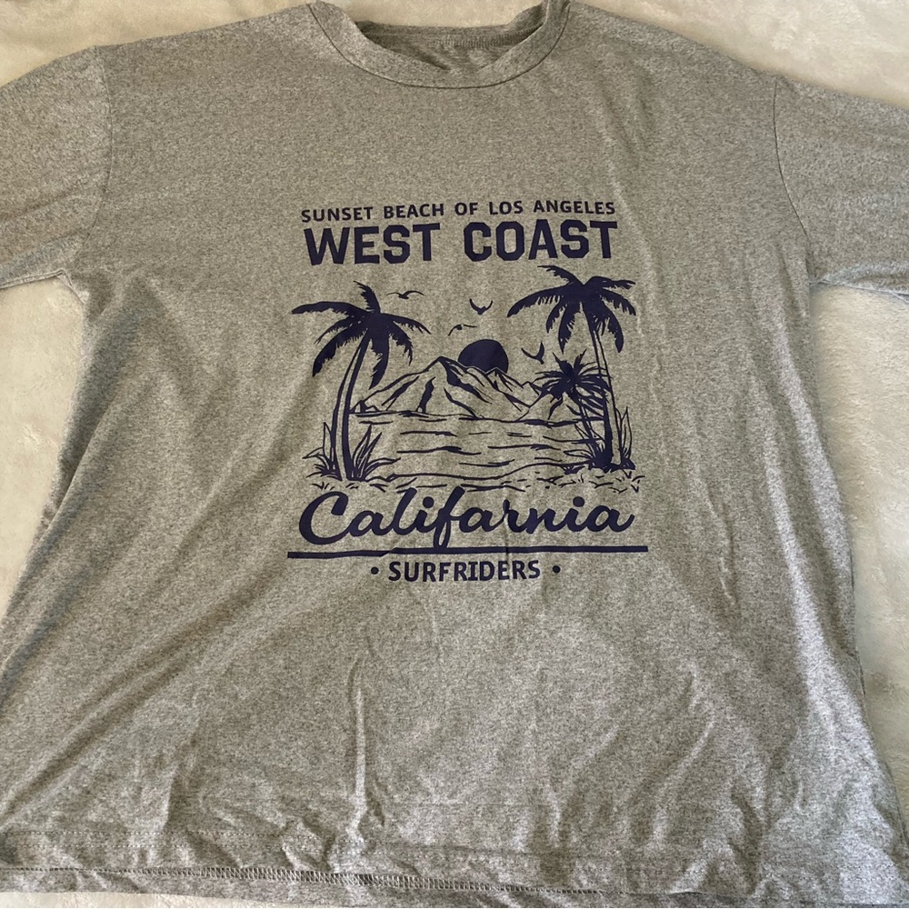 Gray West Coast Graphic T-Shirt